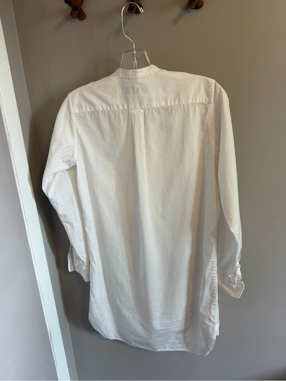 Polo Ralph Lauren White Band Collar Shirtdress White Medium - Picture 5 of 8